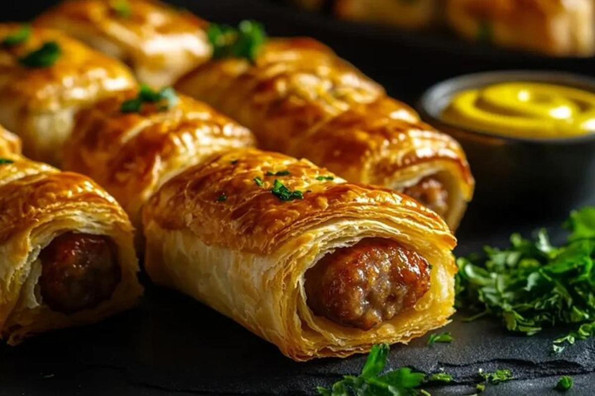 un grup de hot dog înveliți în foietaj
