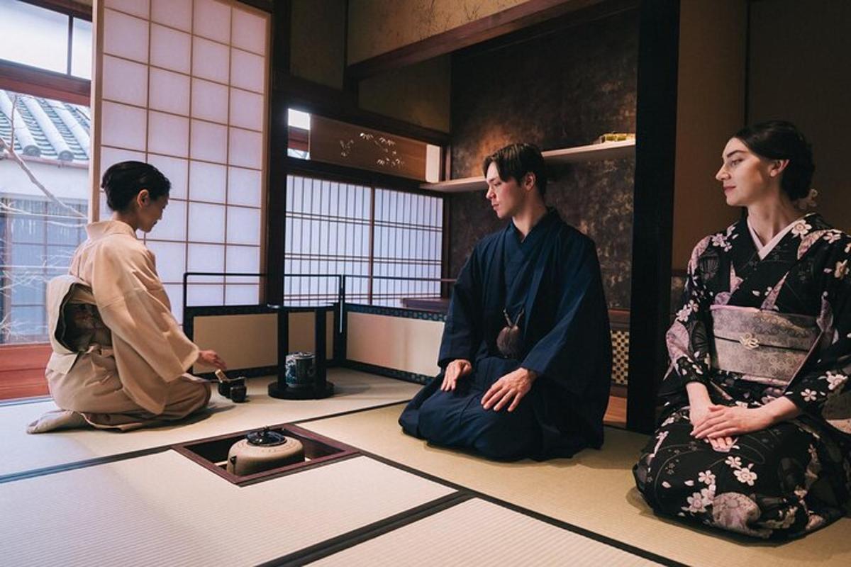 three people sitting on the floor in a room