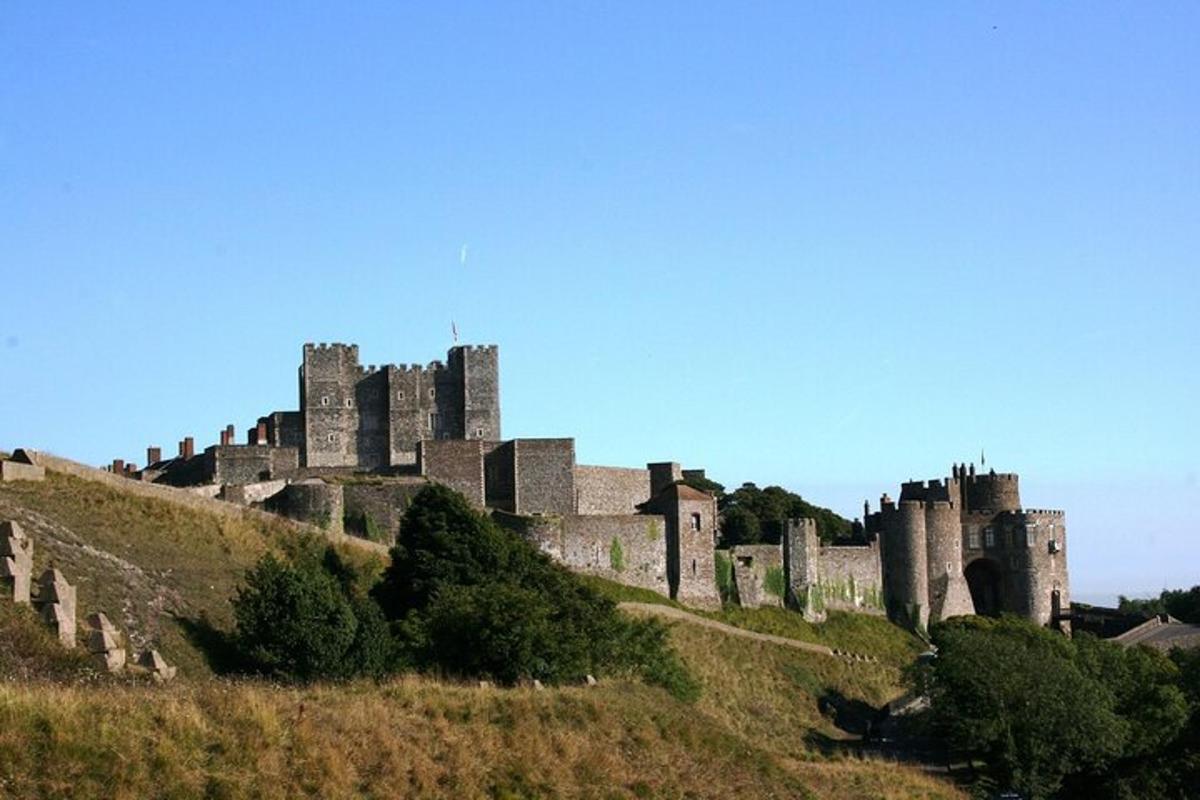 a castle sitting on top of a hill