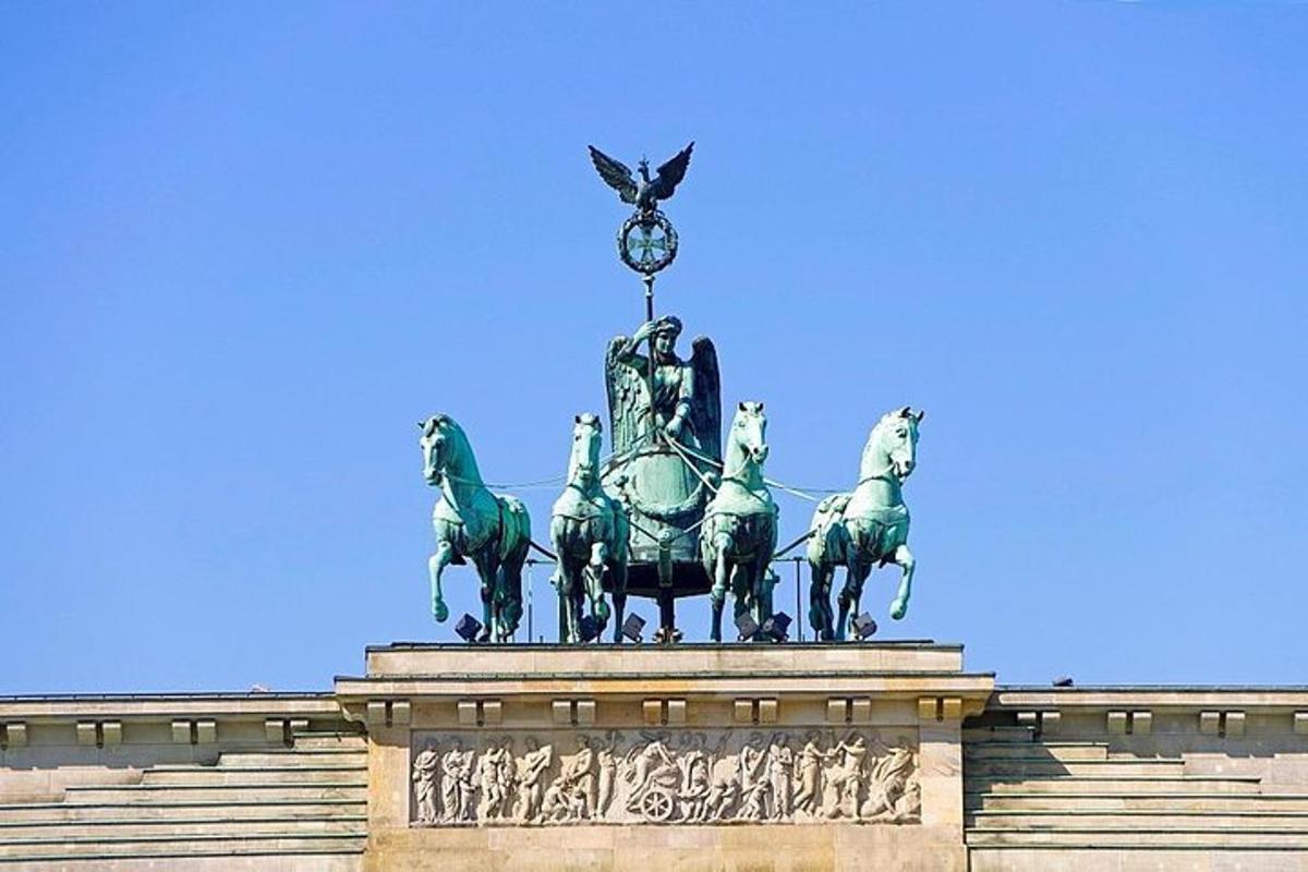 a statue of a horse with a clock on it