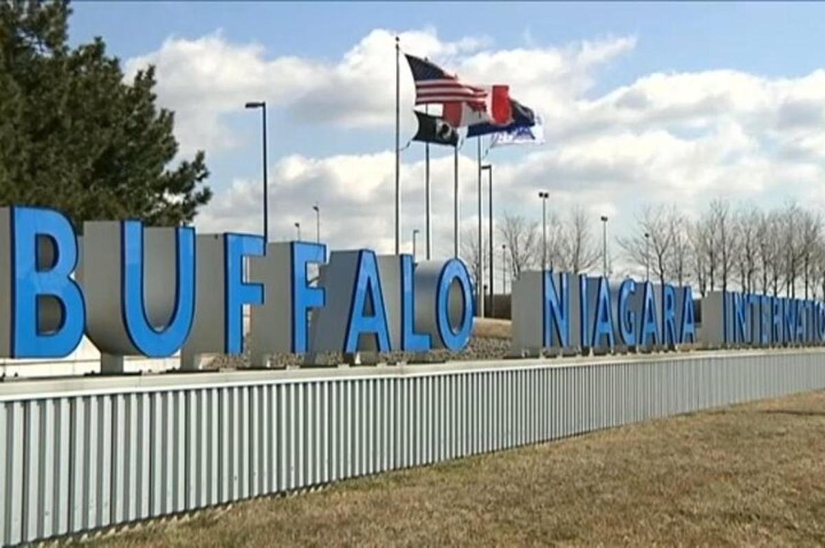 a sign with the words buederale and an american flag