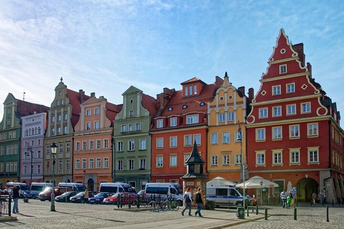 a group of colorful buildings in a city