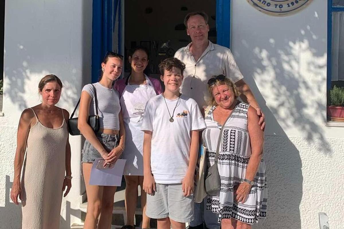 a group of people standing in front of a building