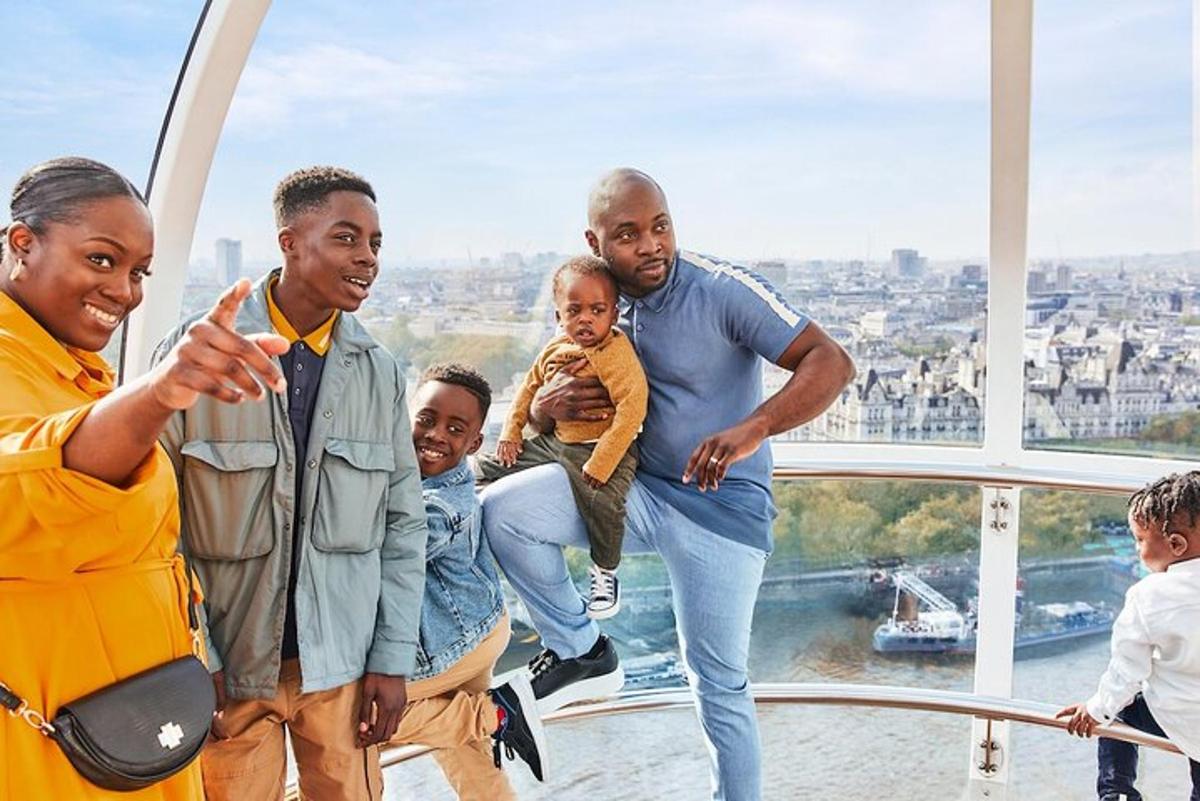 a group of people standing on top of a tower