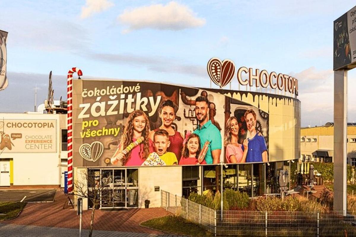 a building with a large advertisement on the side of it