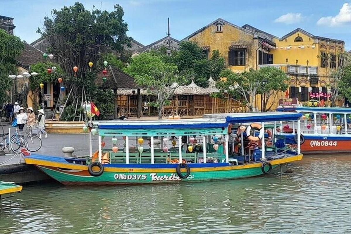 a boat in the water with people on it