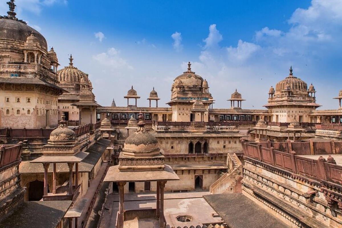 a large building with domes on top of it