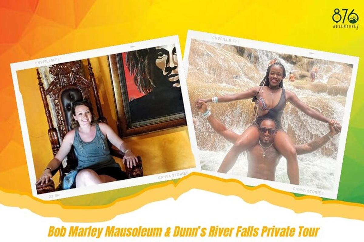 Dos fotografías de un hombre y una mujer posando para una foto.