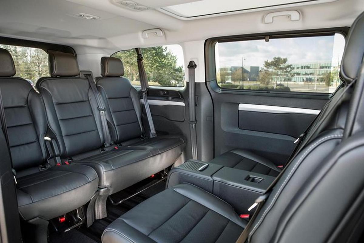 a view of the back seats of a van