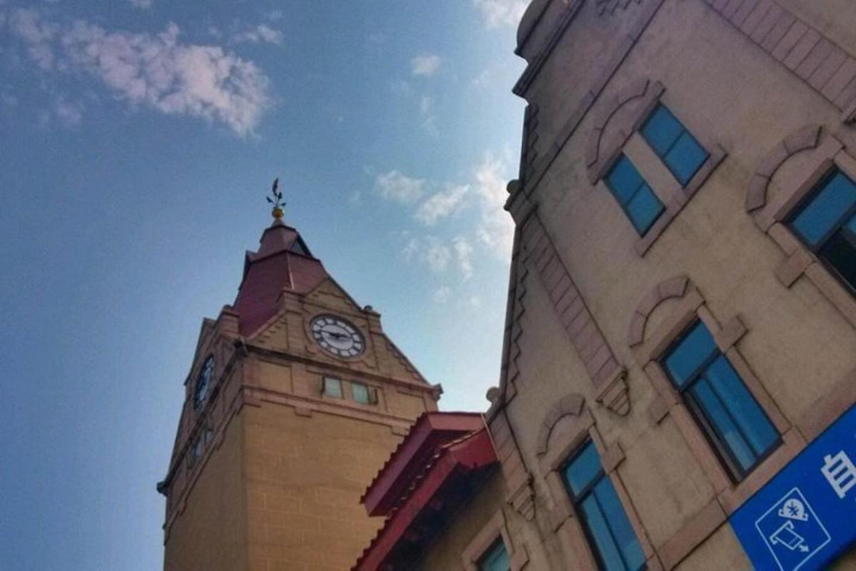 a clock tower on top of a building