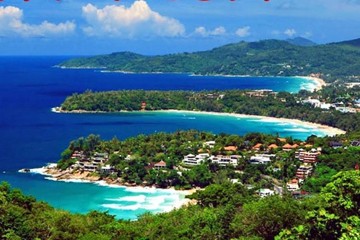 an aerial view of an island in the ocean