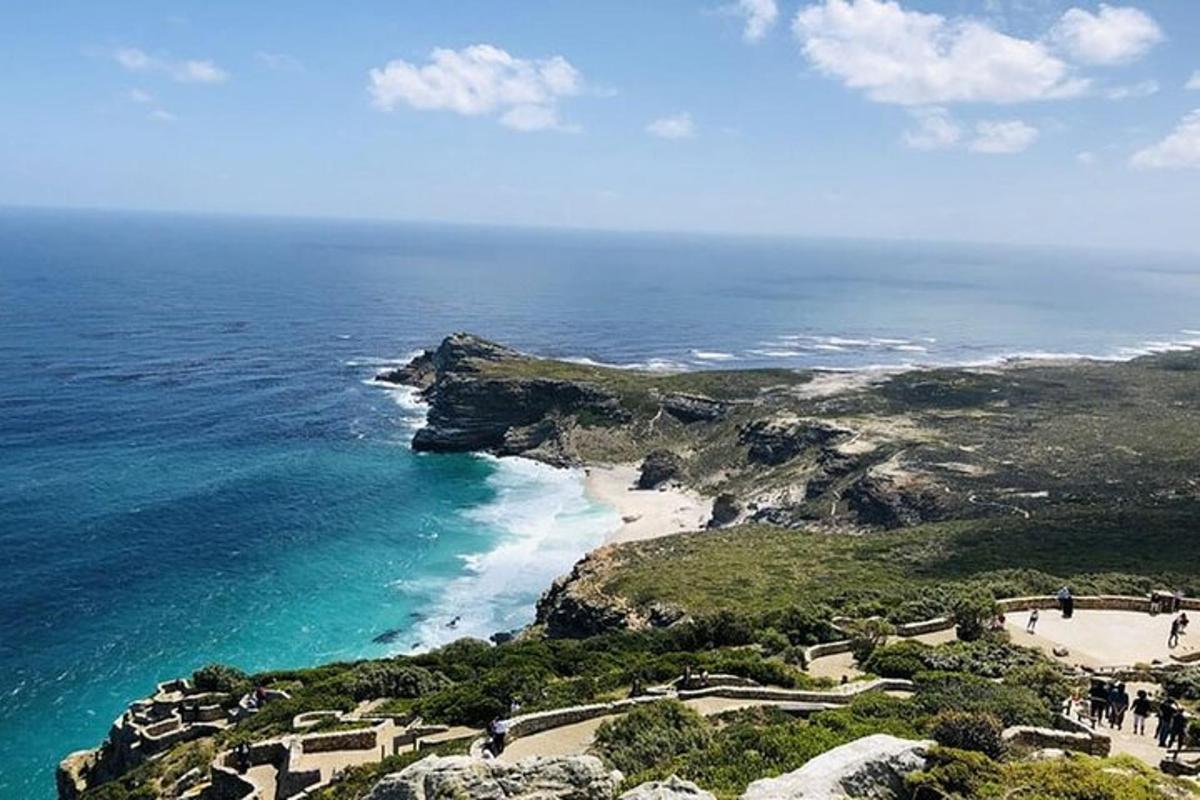 una vista aerea di una spiaggia e dell'oceano