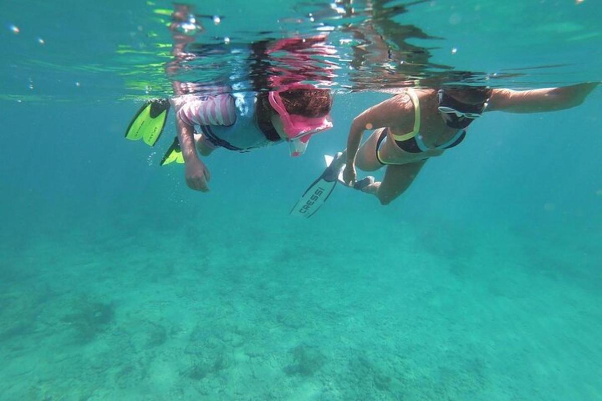 due persone che nuotano nell'acqua dell'oceano