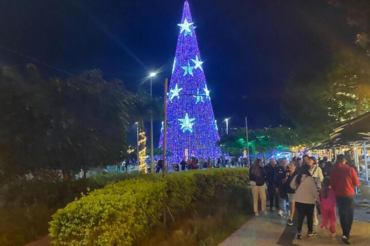 夜には大きなクリスマスツリーがライトアップされます