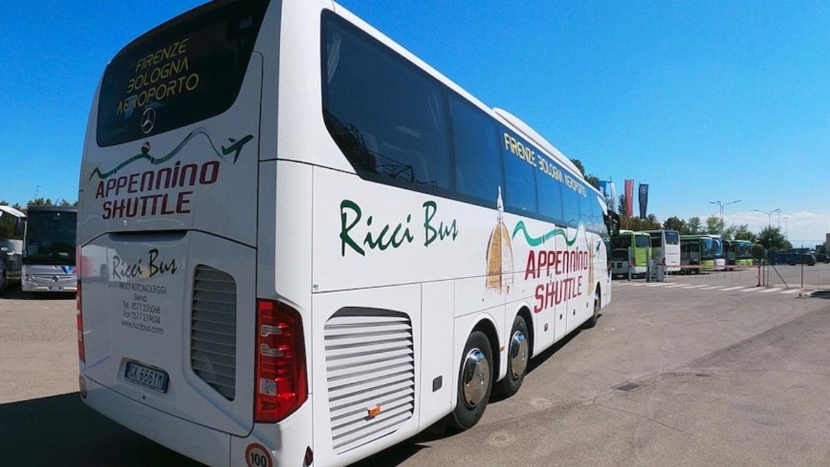 bel avtobus parkiran na parkirišču