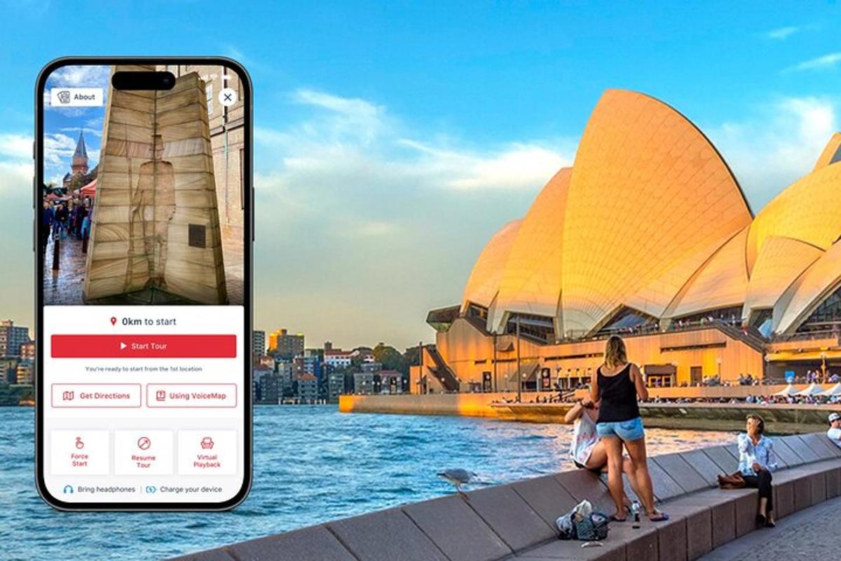 Farsími með útsýni yfir Óperuhúsið í Sydney