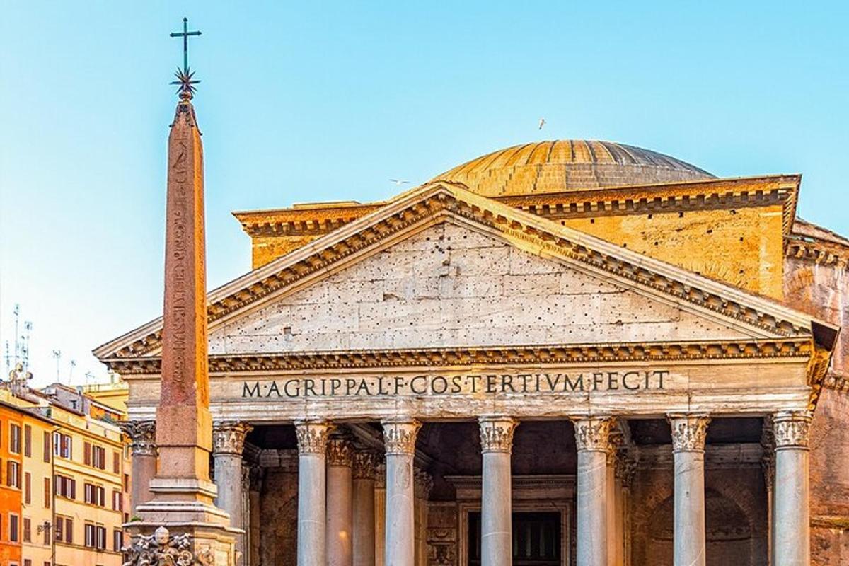 a building with a cross in front of a mosque