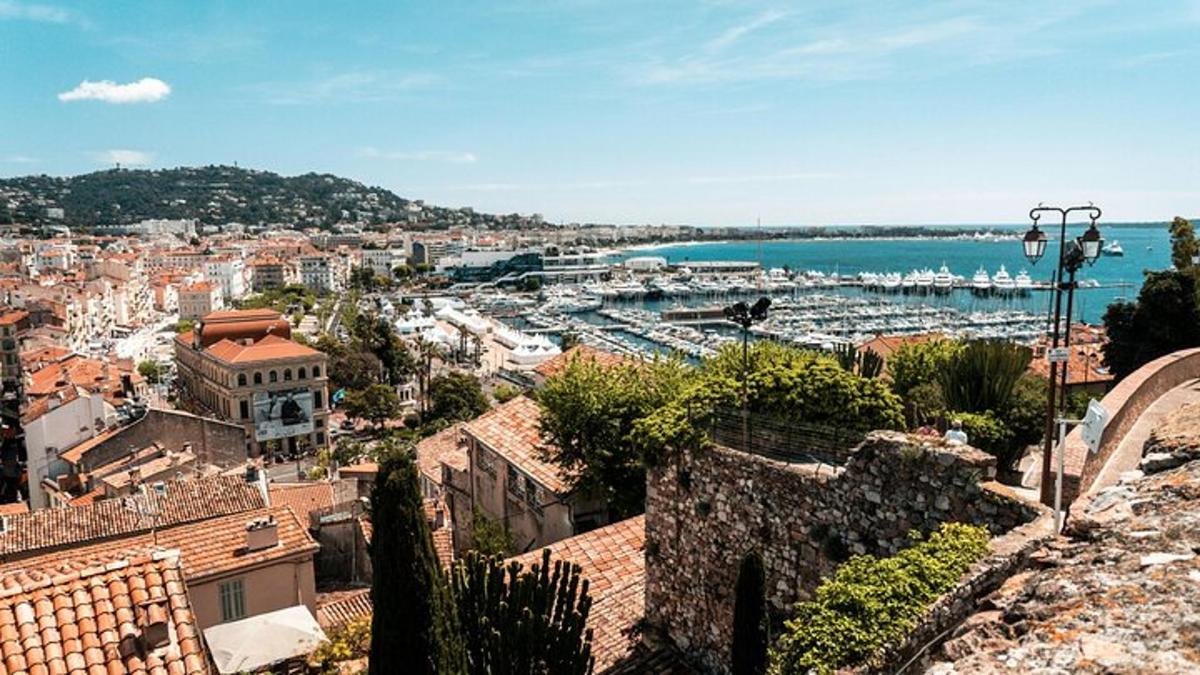 a view of a city with a harbor and boats