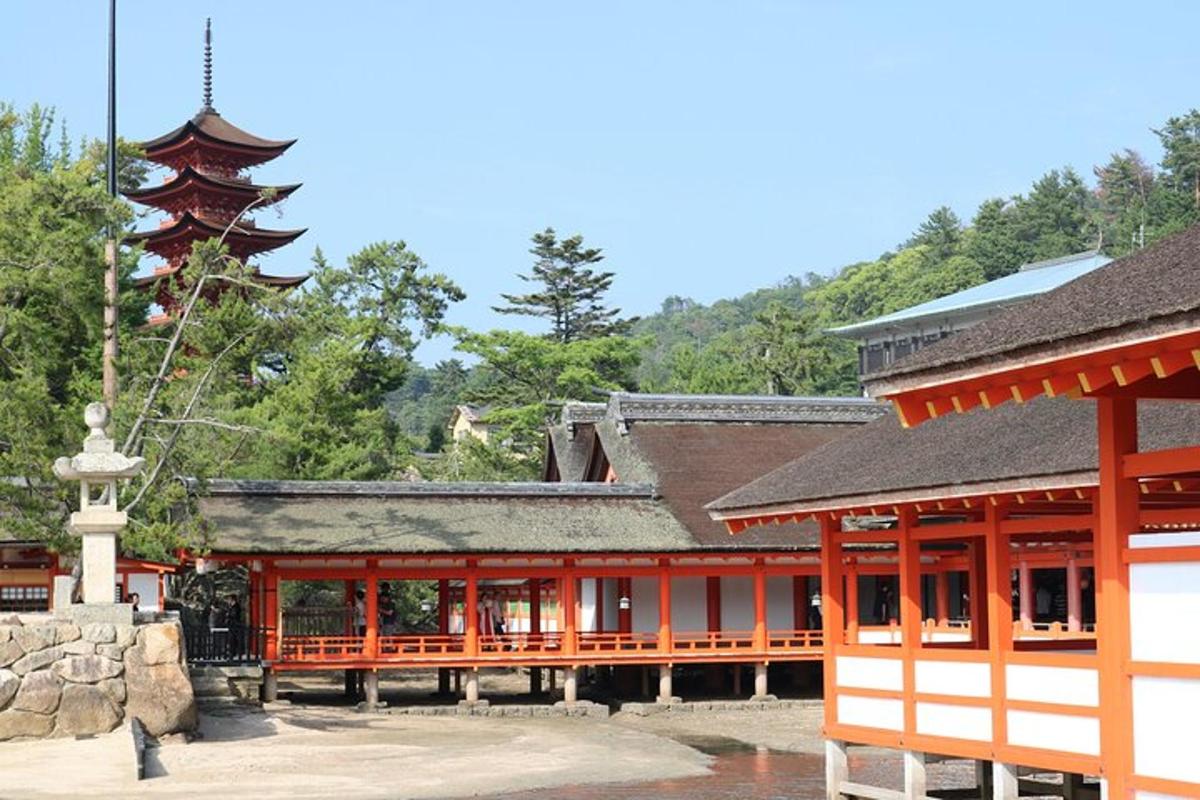 an asian temple with a pagoda in the background