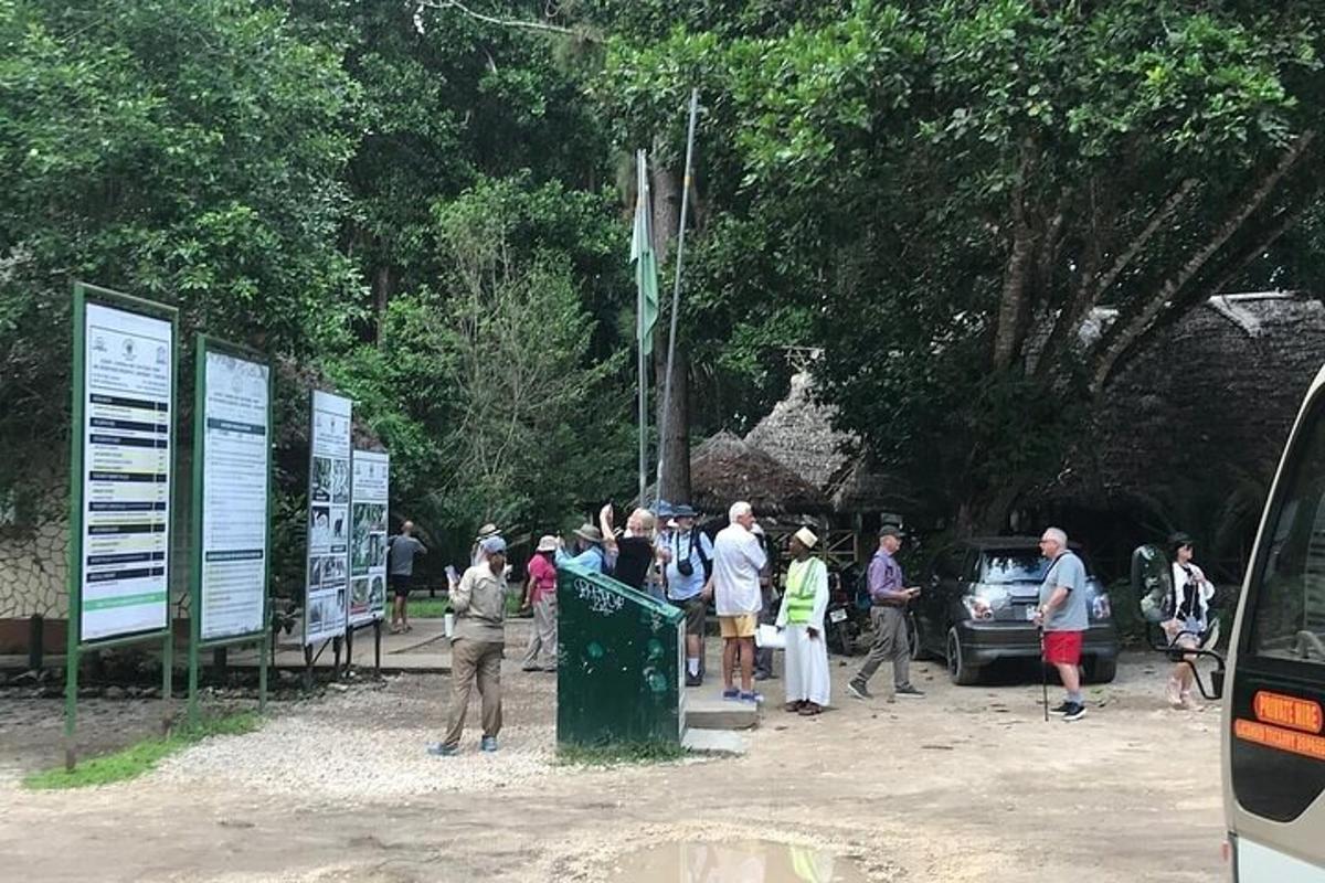 sekumpulan orang berdiri di sekitar taman