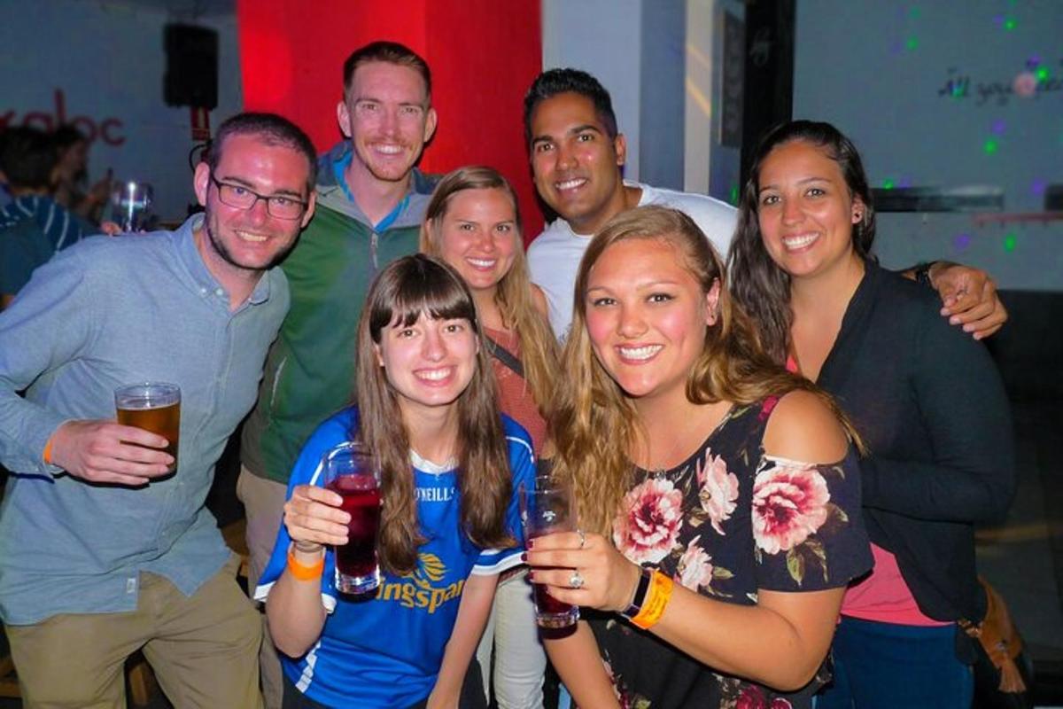 a group of people posing for a picture at a party