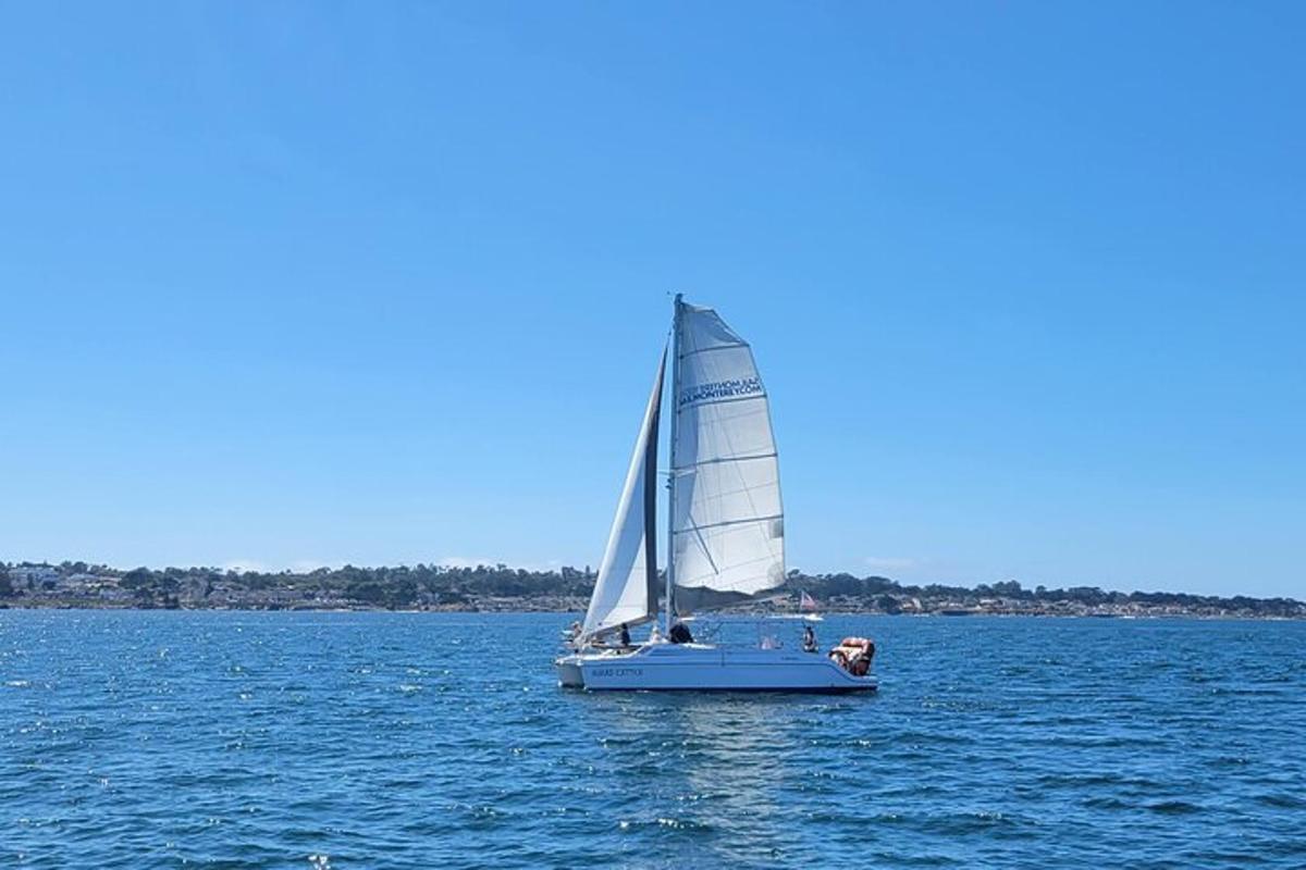 a sailboat in the middle of a large body of water