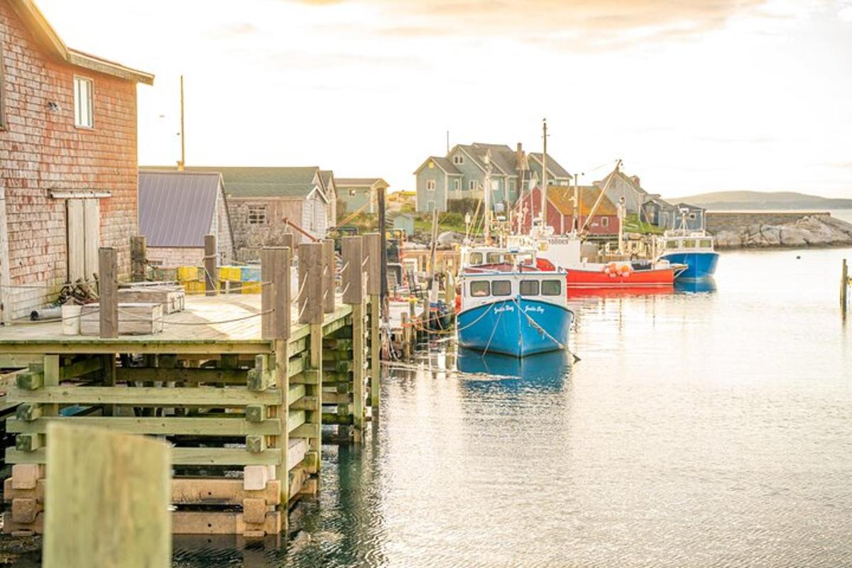 a group of boats are docked in a harbor