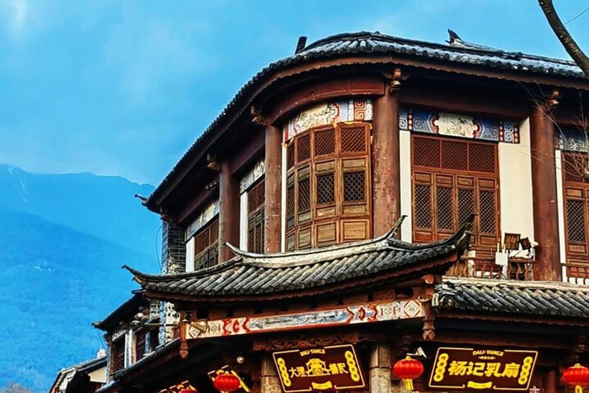 an asian building with an asian writing on it