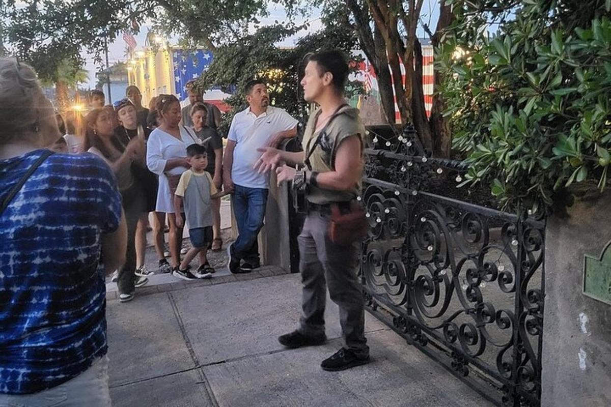 a man standing in front of a crowd of people