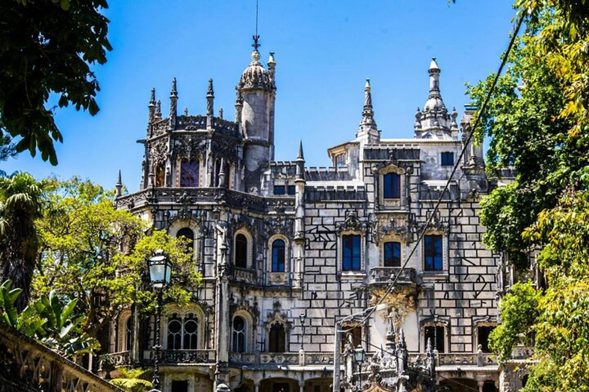 an old building with turrets on top of it
