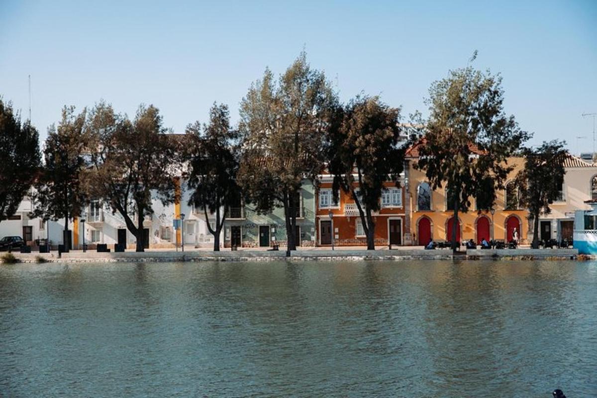 a large body of water in front of a building