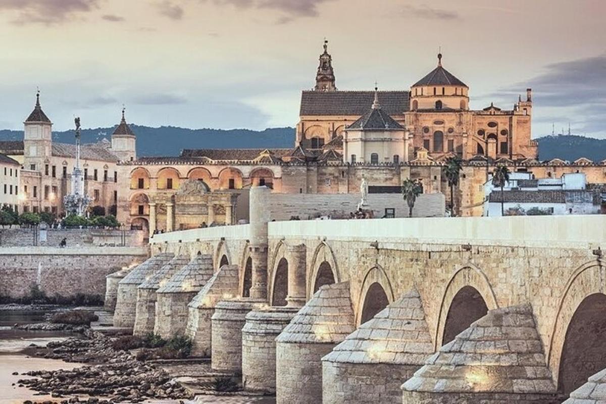 a bridge over a river in front of a castle