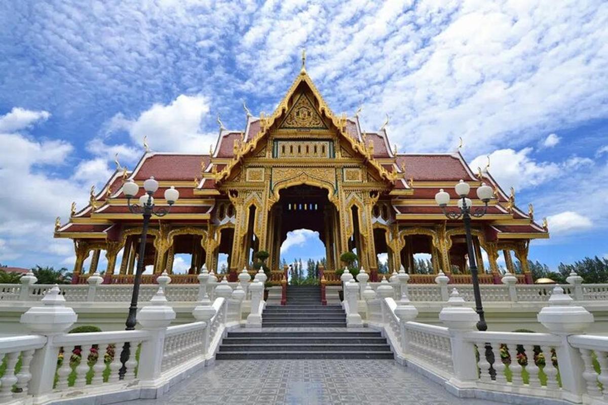 a large building with stairs in front