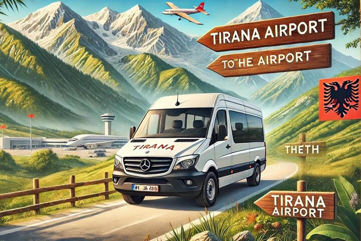 ein Poster mit einem weißen Lastwagen, der eine Straße entlang fährt