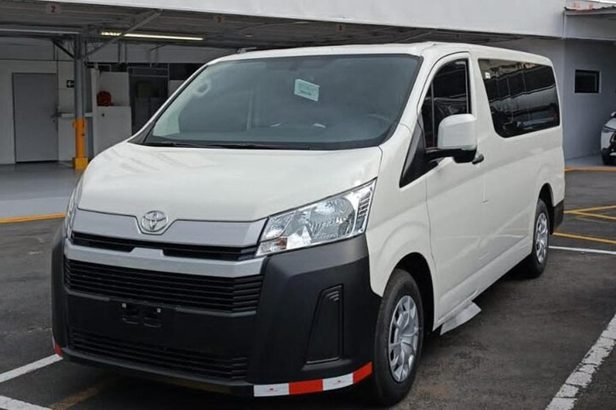 a white van parked in a parking lot