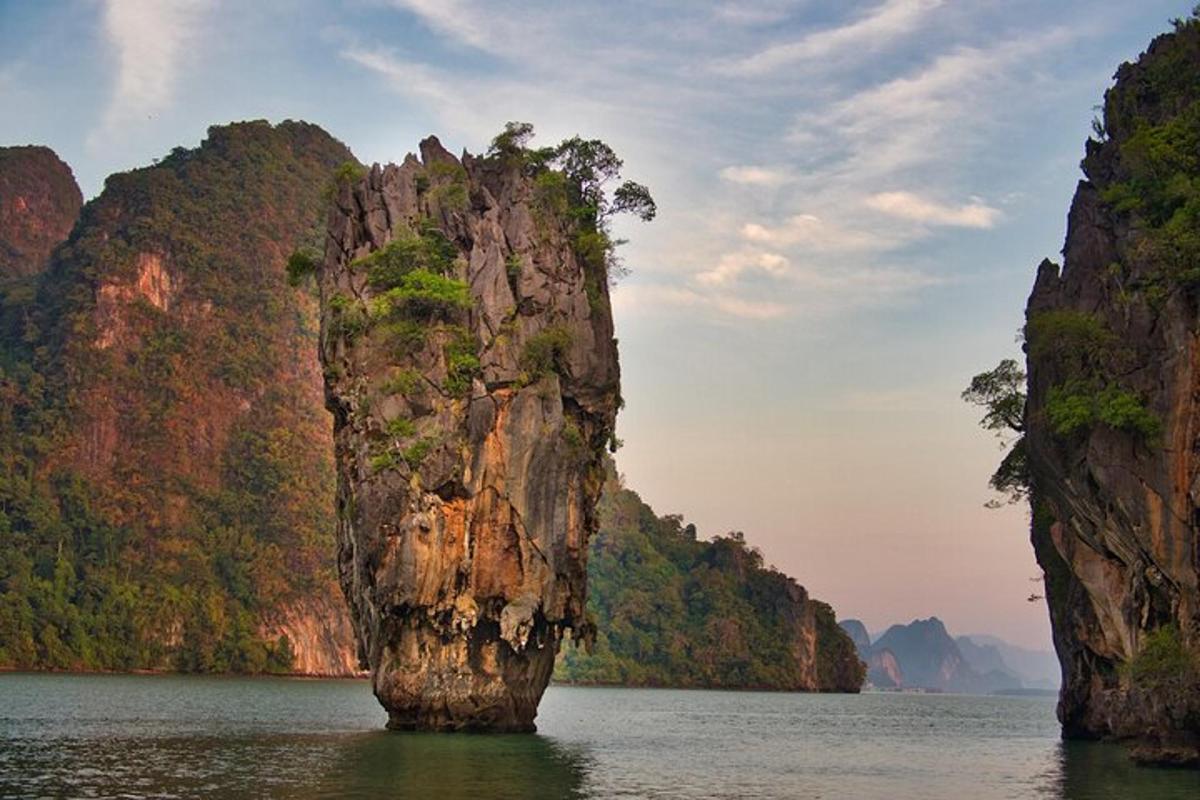 a large rock formation in the water in the ocean