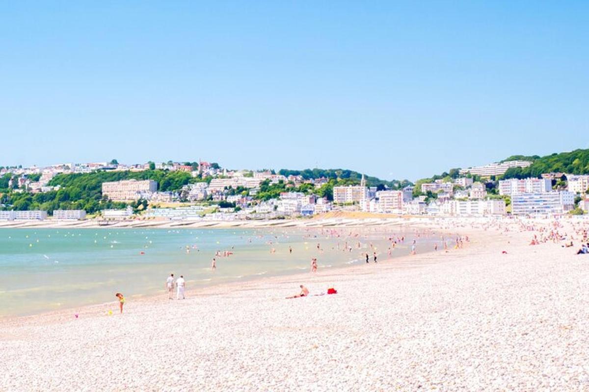 un gruppo di persone su una spiaggia vicino all'acqua