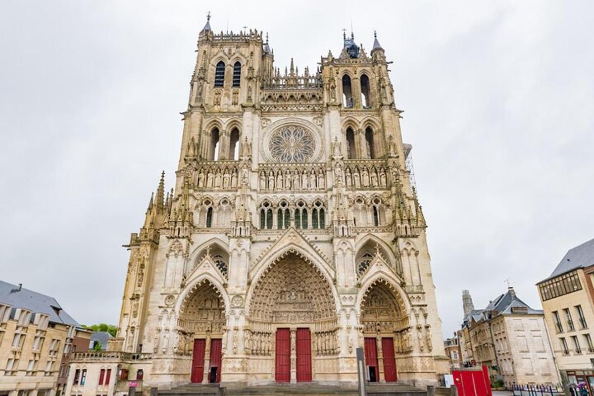 a large cathedral building with a clock tower