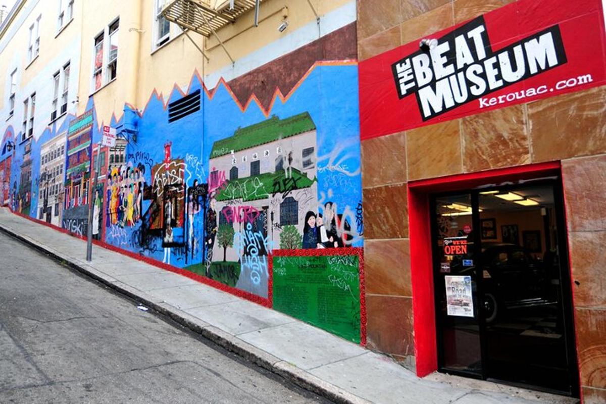 a building with a mural on the side of it