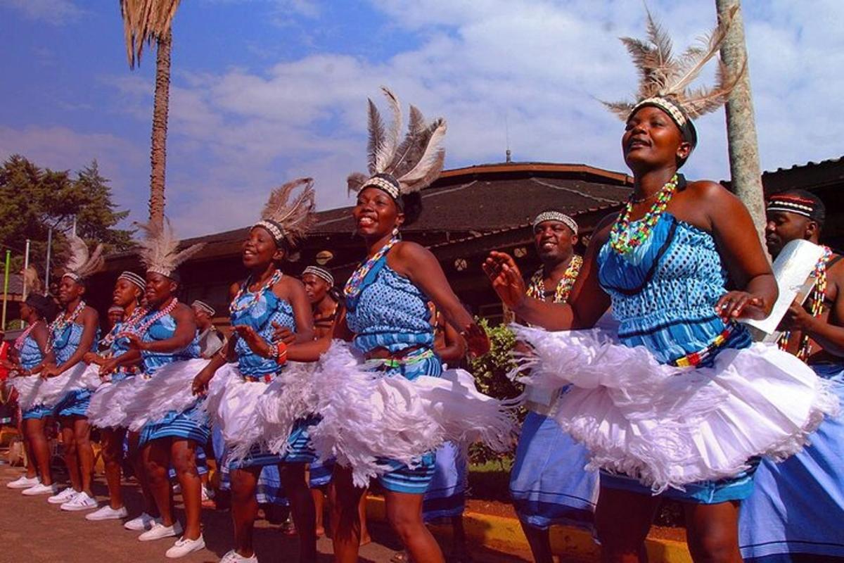 a group of women in costumes walking down a street