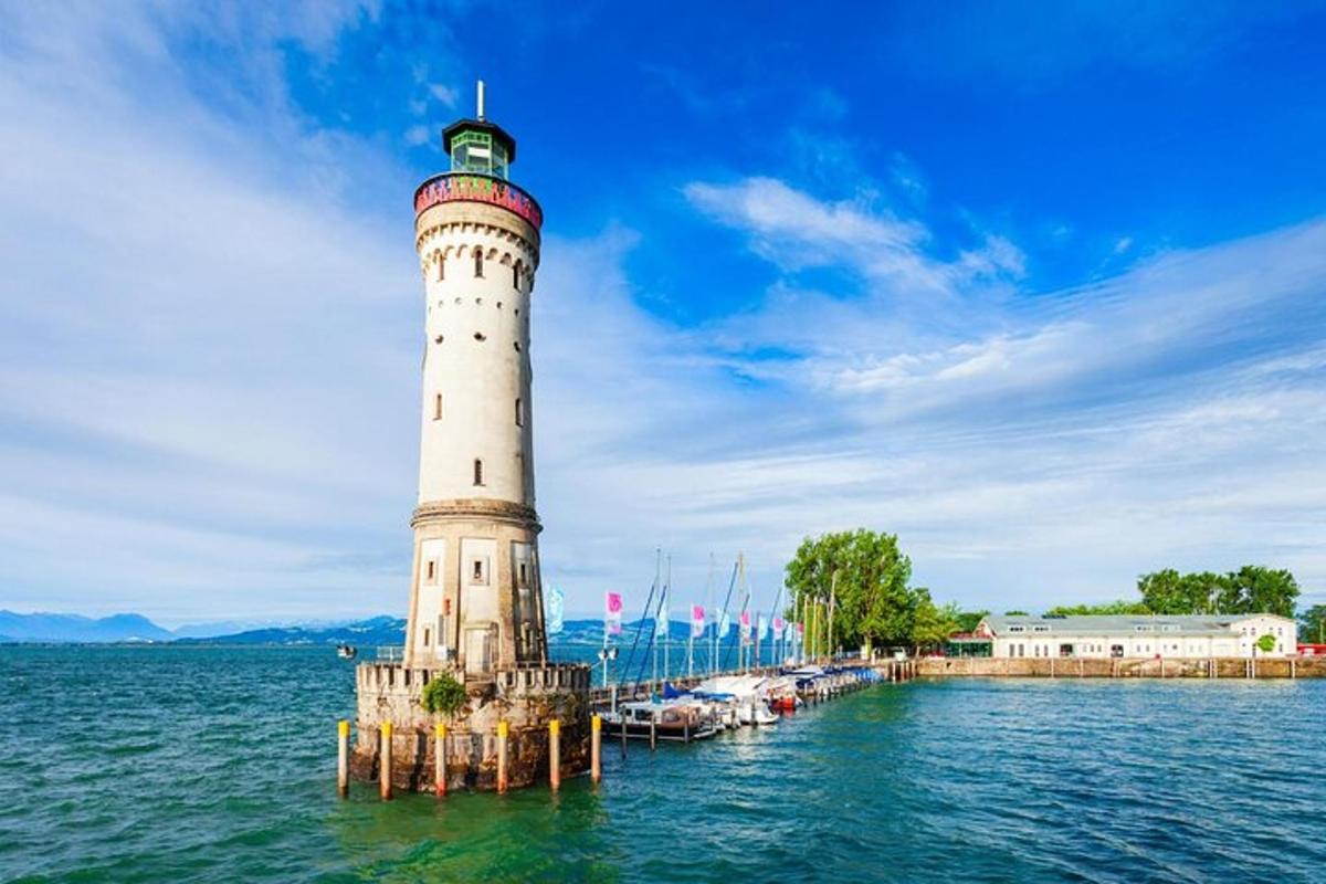 a lighthouse in the middle of the water