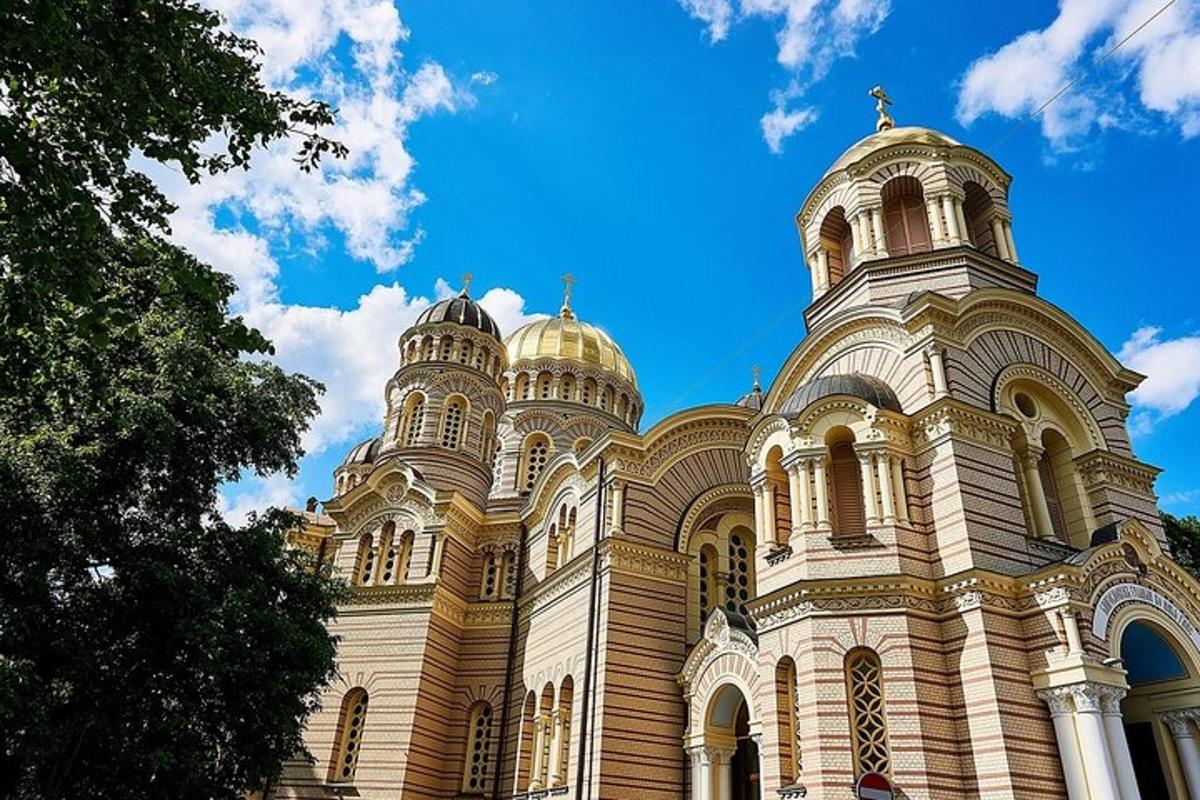 a large building with domes on top of it