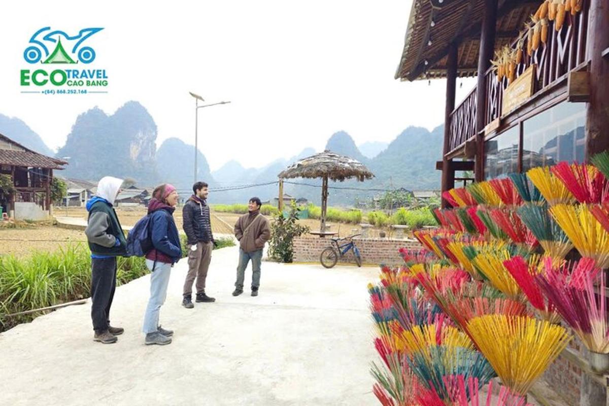 a group of people standing in front of a building