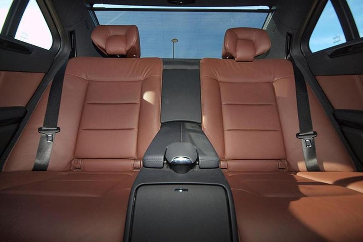 a view of the back seats of a car