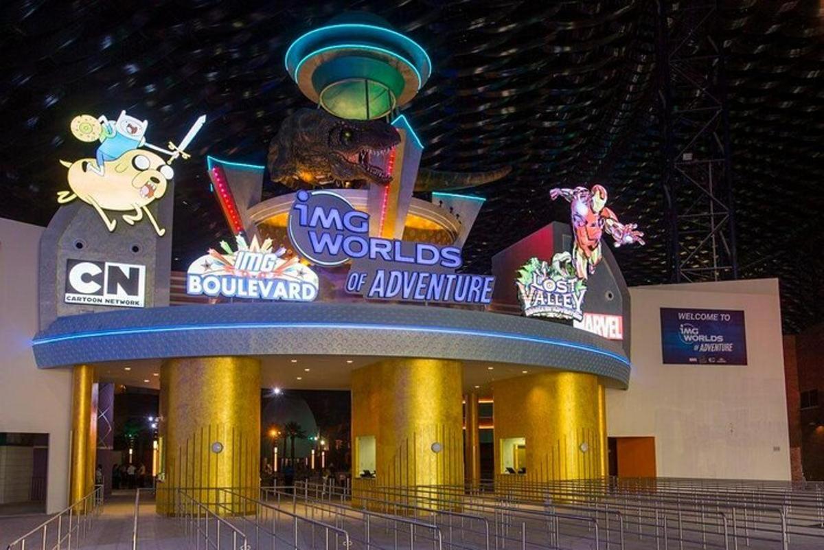 a large building with a sign on top of it