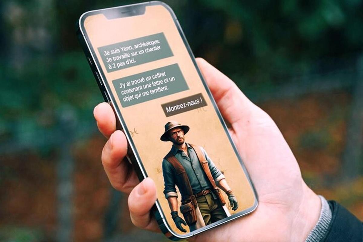 a person holding a cell phone with a picture on it
