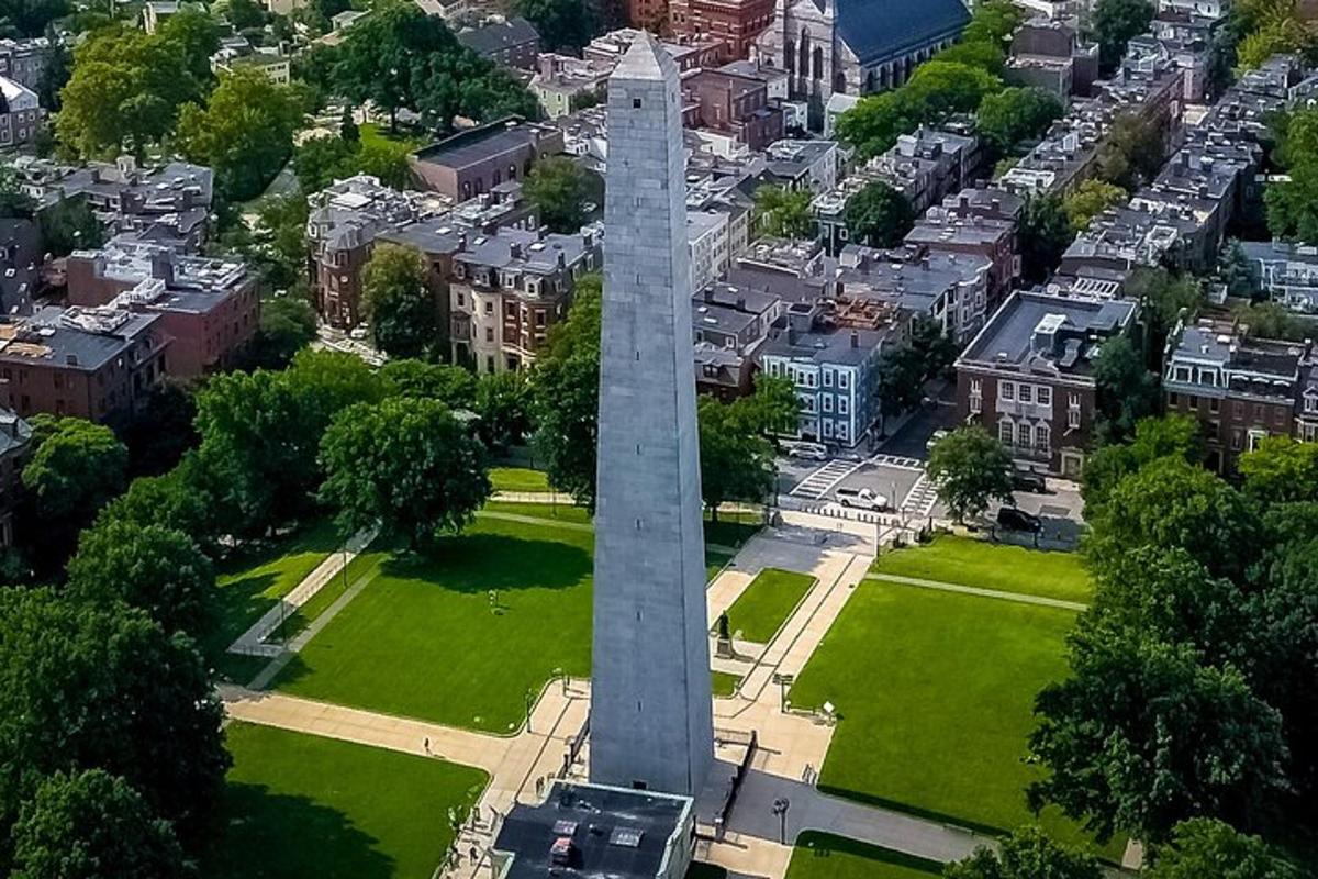 uma vista aérea do obelisco