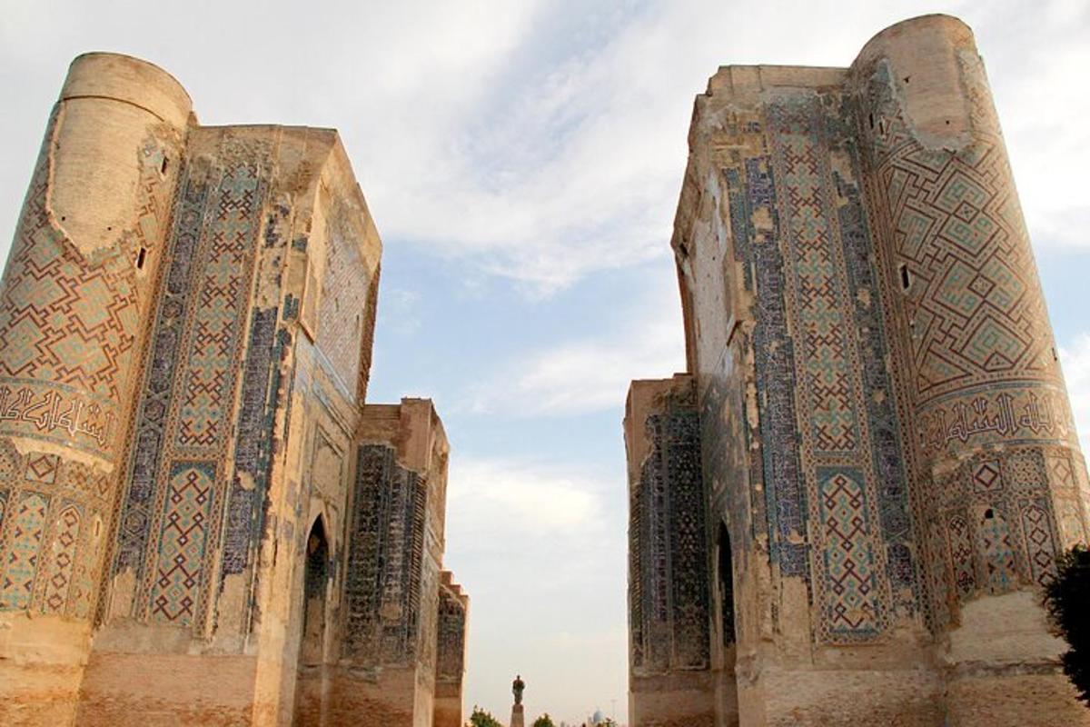 a view of two towers of a building