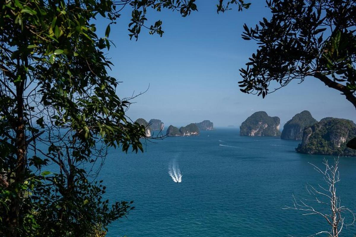 a boat in the middle of a large body of water