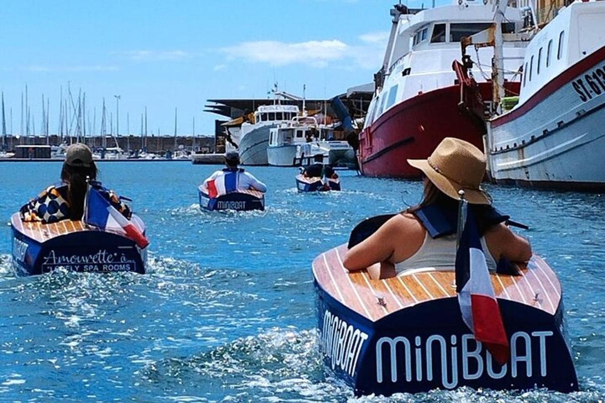 a group of people in boats in the water